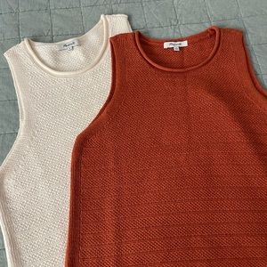2 Madewell knit tops size M. Gently worn. Like new. Perfect for early fall.